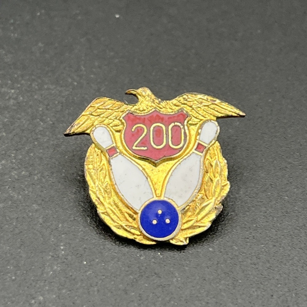 Bowling 200 Award Ball Pins Eagle Lapel Hat Pin